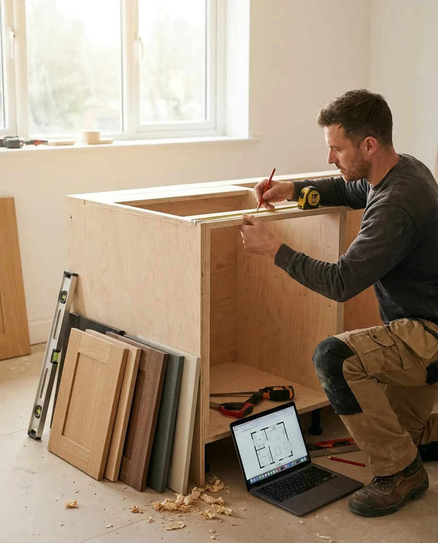 Measuring for a kitchen island – every millimetre counts.